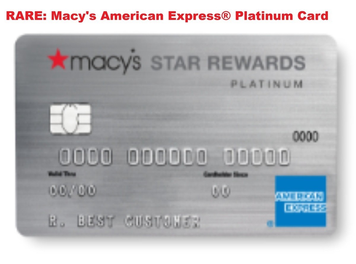 1 MACYs American Express Platinum Plastic Card REAL EXPIRED Collectible RARE LTD 1 MACYs American Express Platinum Plastic Card REAL EXPIRED Collectible RARE LTD