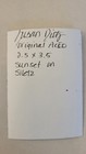Susan Dietz Sunset on Siletz Original Handmade ACEO Seascape 2.5x3.5 Unframed — photo 2