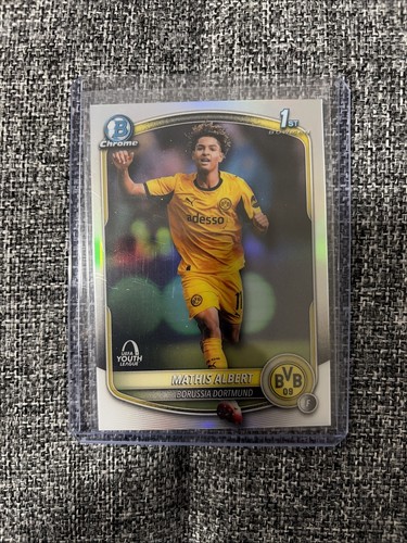 Mathis Albert 2025-26 Topps Chrome UEFA UCC Bowman 1st Refractor Dortmund