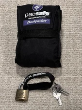 PACSAFE® 55L Anti-Theft Backpack & Bag Protector Locking Cable Mesh Cage w/Lock