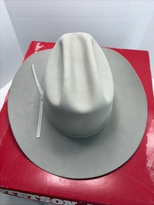 帽子 STETSON 7X BEAVER RANCHER MIST GRAY Stetson Rancher Cowboy Hat 5X Beaver 7-1/4 Mist Grey w/ Box | eBay