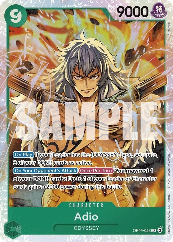 One Piece TCG - Adio OP09-023 SR Emperors in the New World ENG NM