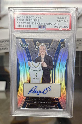 Paige Bueckers #1 2025 Panini Select WNBA Draft Selections Signature card
