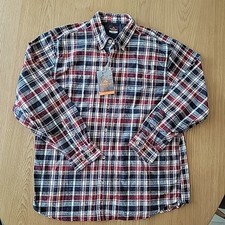 Ridgecut Toughwear Mens Heavy Flannel Long Sleeve Shirt Red Plaid Size XLT