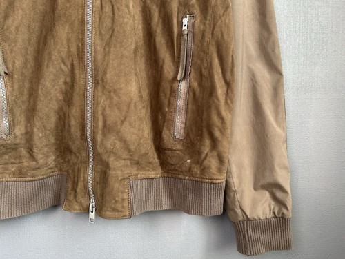 ALLSAINTS Suede Hale Bomber Jacket Brown Men's size M - Picture 10 of 19