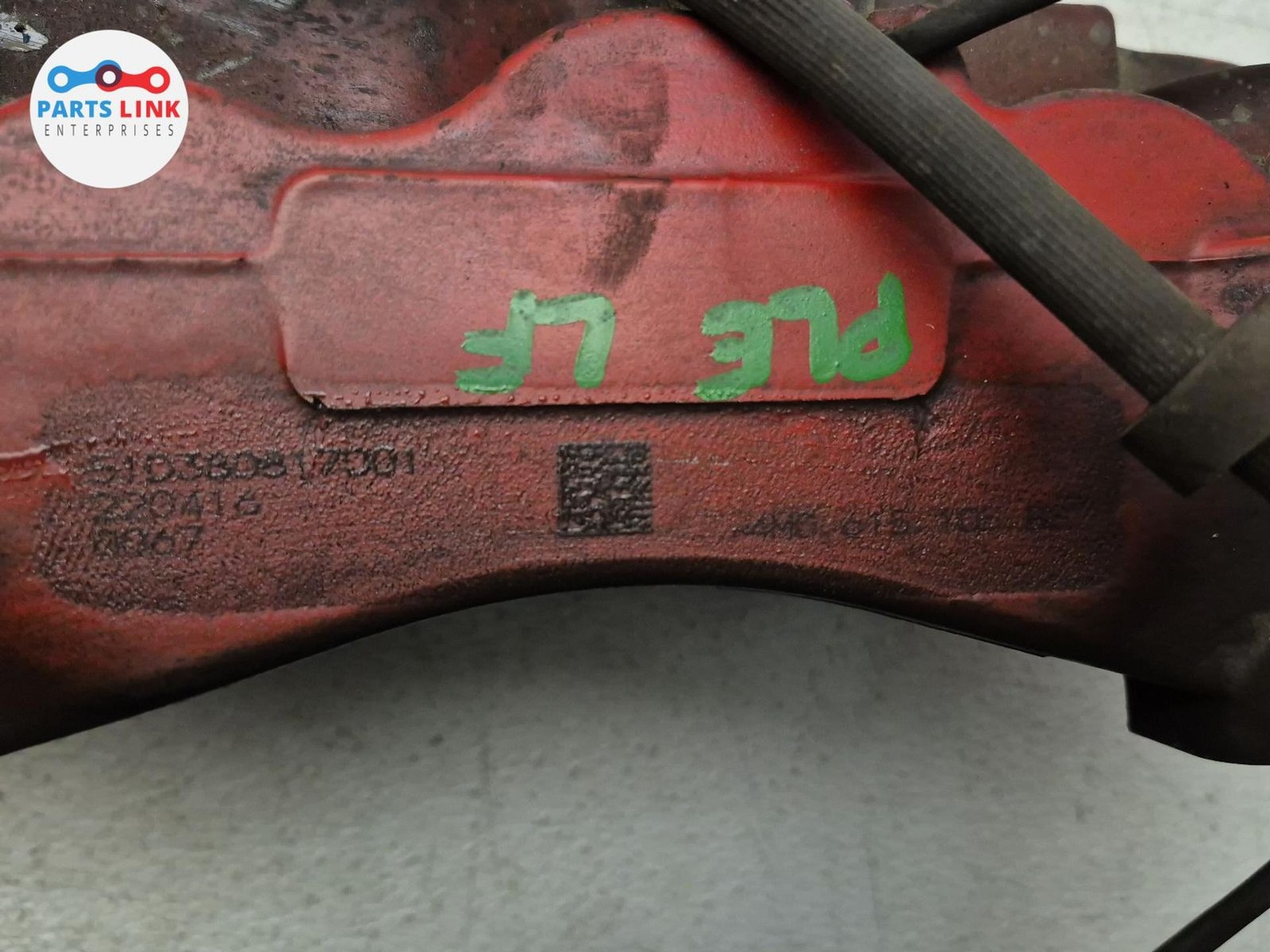 2016-20 BENTLEY BENTAYGA FRONT LEFT CALIPER DRIVER DISC BRAKE RED 6.0L 636 OEM
