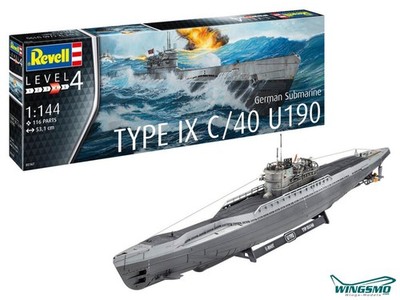 Revell Modellbausatz German Submarine Type IX C/40 U190 05167