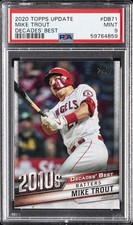 2020 TOPPS UPDATE DECADES' BEST #DB71 MIKE TROUT PSA 9