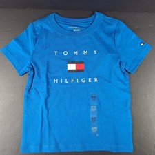 Tommy Hilfiger Kids' Toddler Logo T-Shirt Cotton Blue 71J3219 Sz. XXS 2-3 NWT