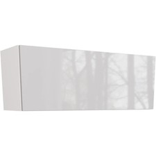 Kitchen 1000mm Bridge Cabinet With Gloss Light Grey  Doors Fully Assembled