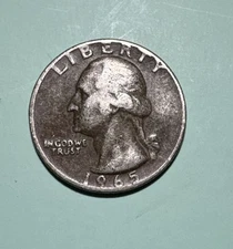 1965 Black Beauty Washington Quarter Improperly Annealed Rim Rare  Coin