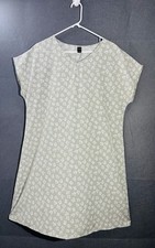 Emery Rose Dress Womens M Flower Green Cotton Short Sleeves