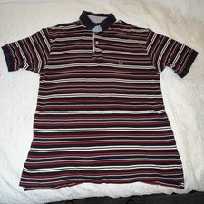 Vintage Tommy Hilfiger Striped Polo Shirt Mens Large 90s Y2K Cotton