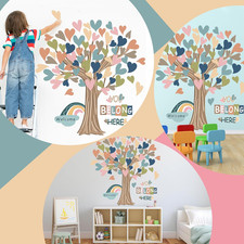 Classroom Tree Bulletin Board Decorations Boho Heart Tree Paper Cutouts You Belo