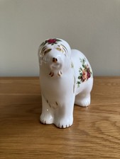 ROYAL ALBERT OLD COUNTRY ROSES OLD ENGLISH SHEEPDOG ORNAMENT DOG EXCELLENT COND.