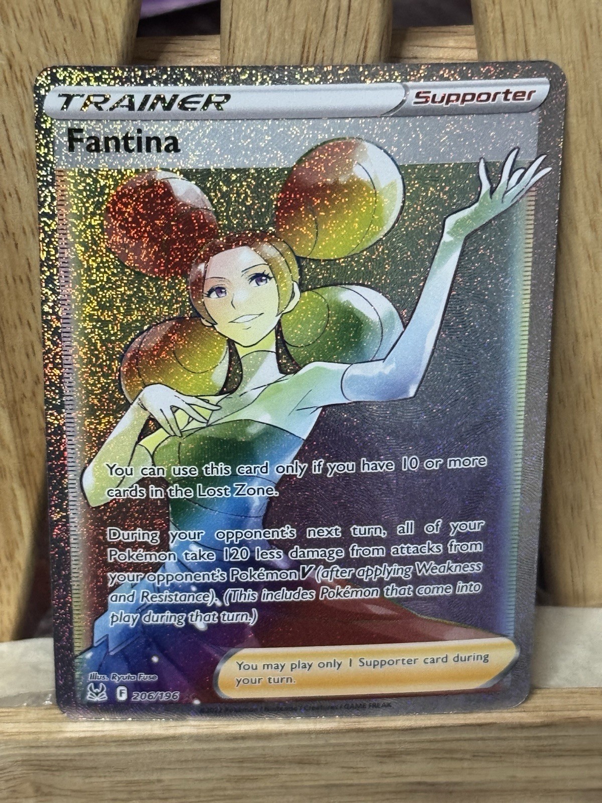 Fantina (Secret) 206/196 Pokemon SWSH11: Lost Origin Rainbow Rare NEAR MINT NM