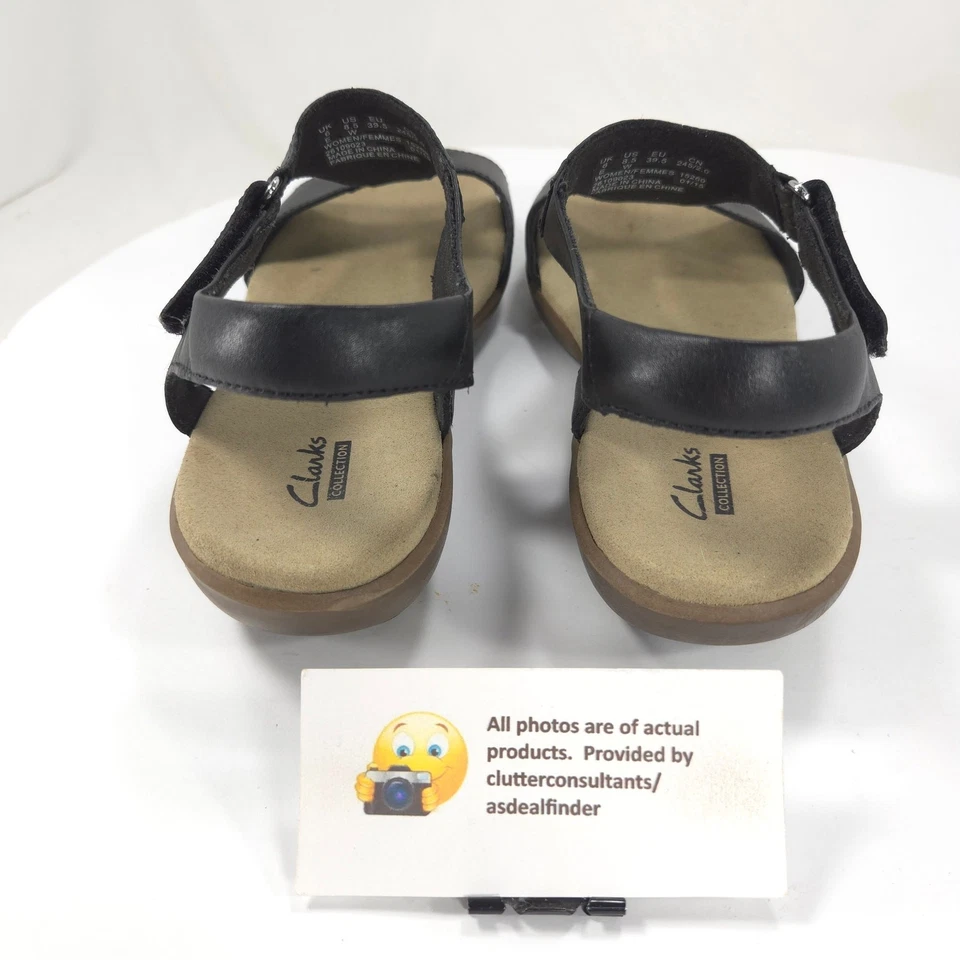 Clarks Collection Casual Sling Back Sandal Womens Size 8.5 26109023 Black - Image 3 of 4