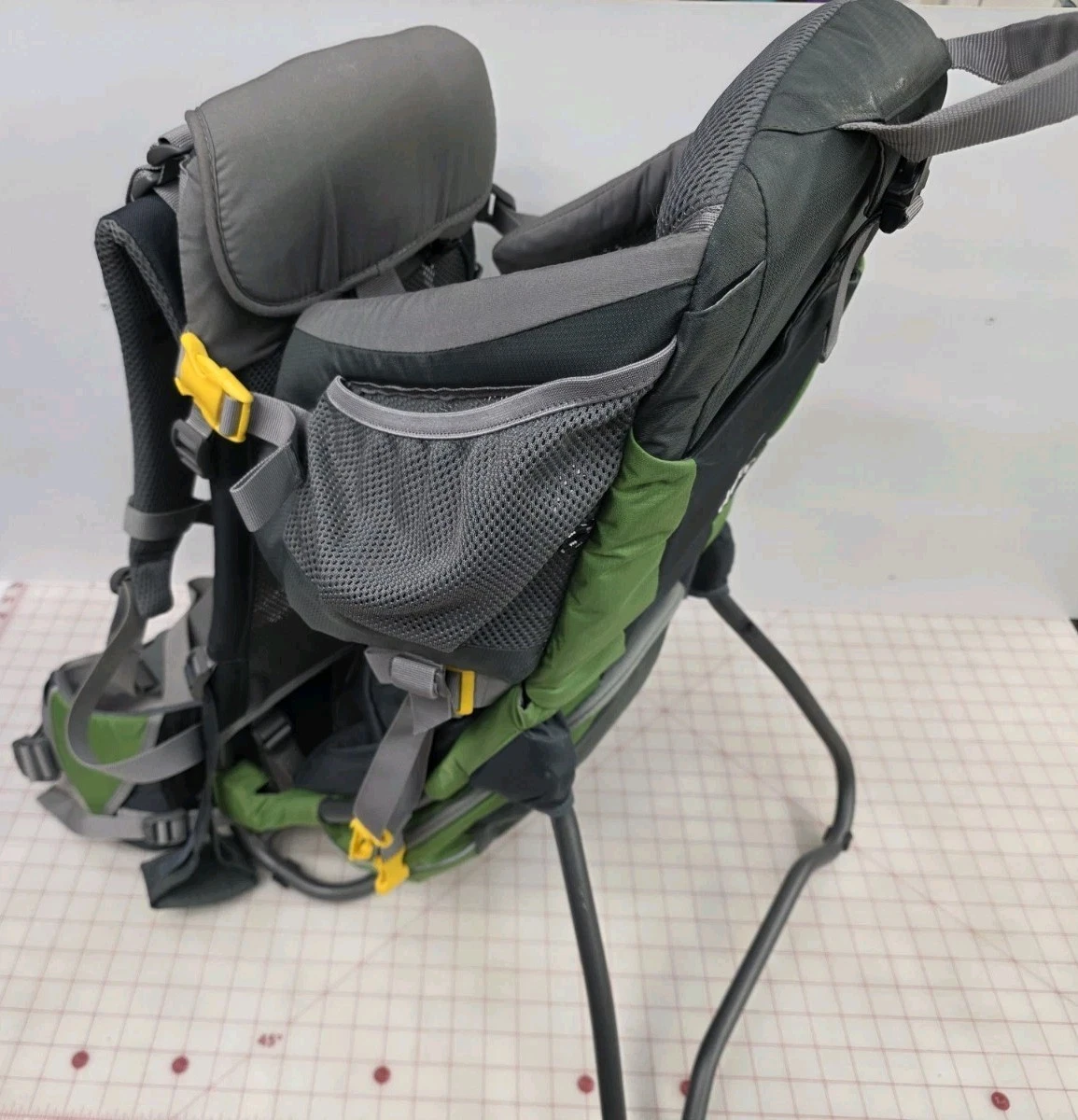 Deuter Kid Comfort Air Child Carrier Hiking Backpack Granite Emerald Green