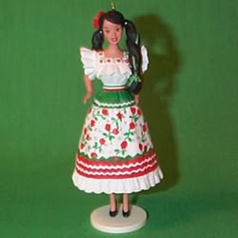 'Mexican Barbie' 'Dolls of the World - Barbie' Series NEW Hallmark 1998 Orn