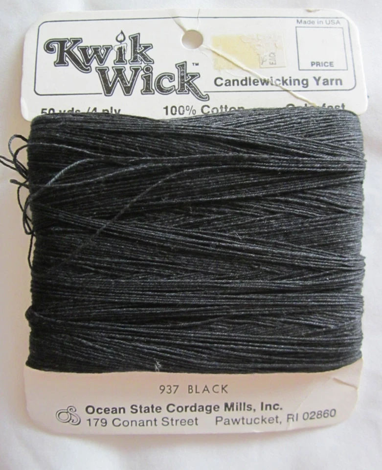 Kwik Wick 4 Ply Candlewicking Yarn ~ Lot of 3  ~ Fern, Moss, Black ~ 50 yds Each - Image 4 of 4