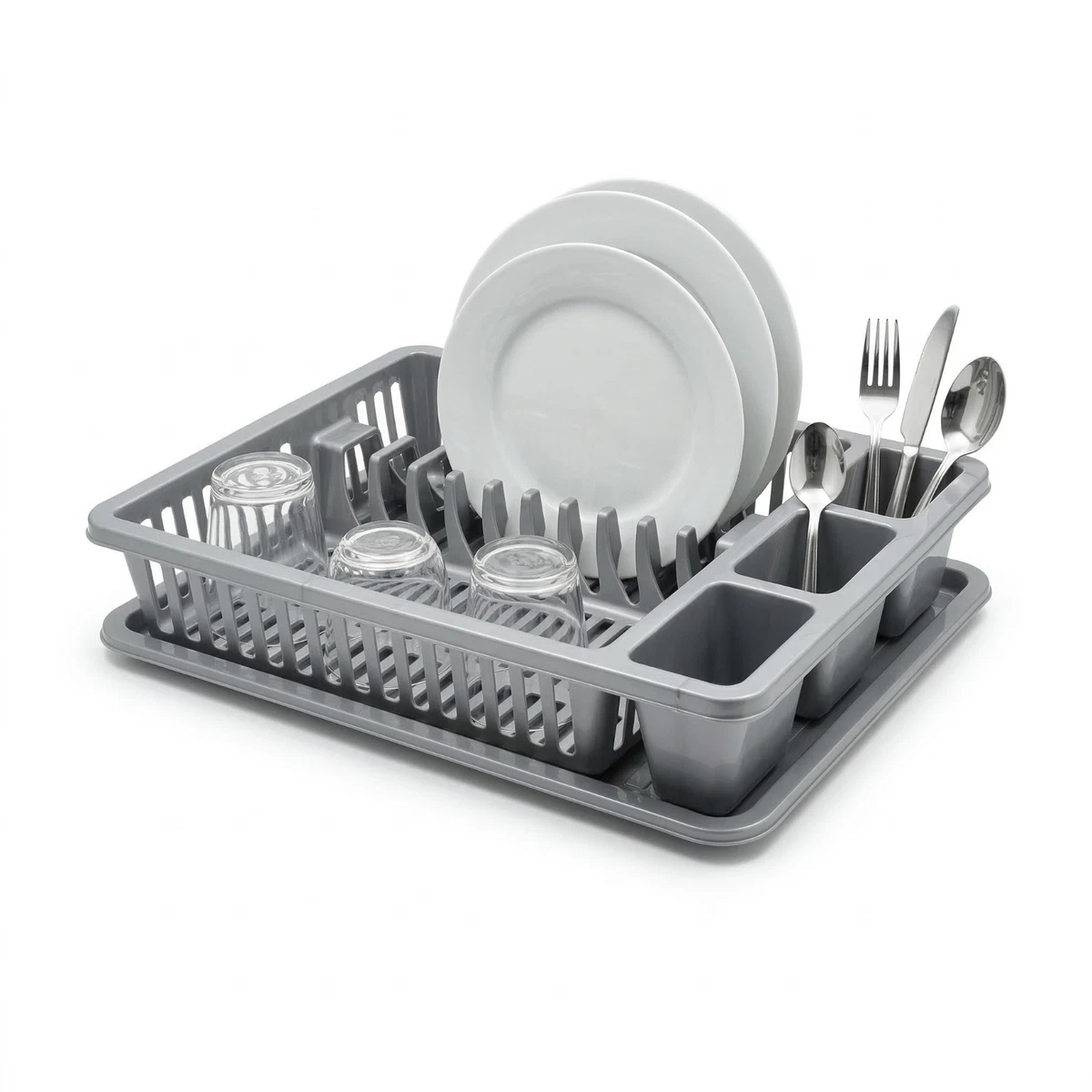 Vassoio Portaposate A 4 Scomparti Per Riporre Utensili Da Cucina Organizer Portaposate In Acciaio Inox Antiscivolo Con Scolapiatti Rimovibile Per Cucchiaio Forchetta Coltelli 88835876