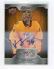 2023-24 Upper Deck Engrained Autographs Juuse Saros Auto Nashville Predators #55