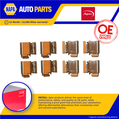 Brake Pad Fitting Kit fits FIAT Apec Genuine Top Quality Guaranteed New