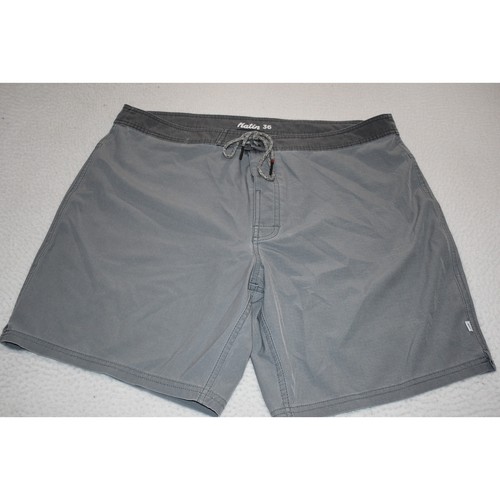 Katin Surfing Swimming Board Shorts Mens Size 36 Gray Polyester Spandex Blend