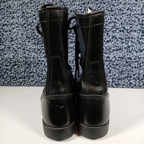 Botas de Salto Doble Marca H 975 Para Hombre 10 Cuero Negro Militar Combate Paracaidista - Imagen 4 de 20