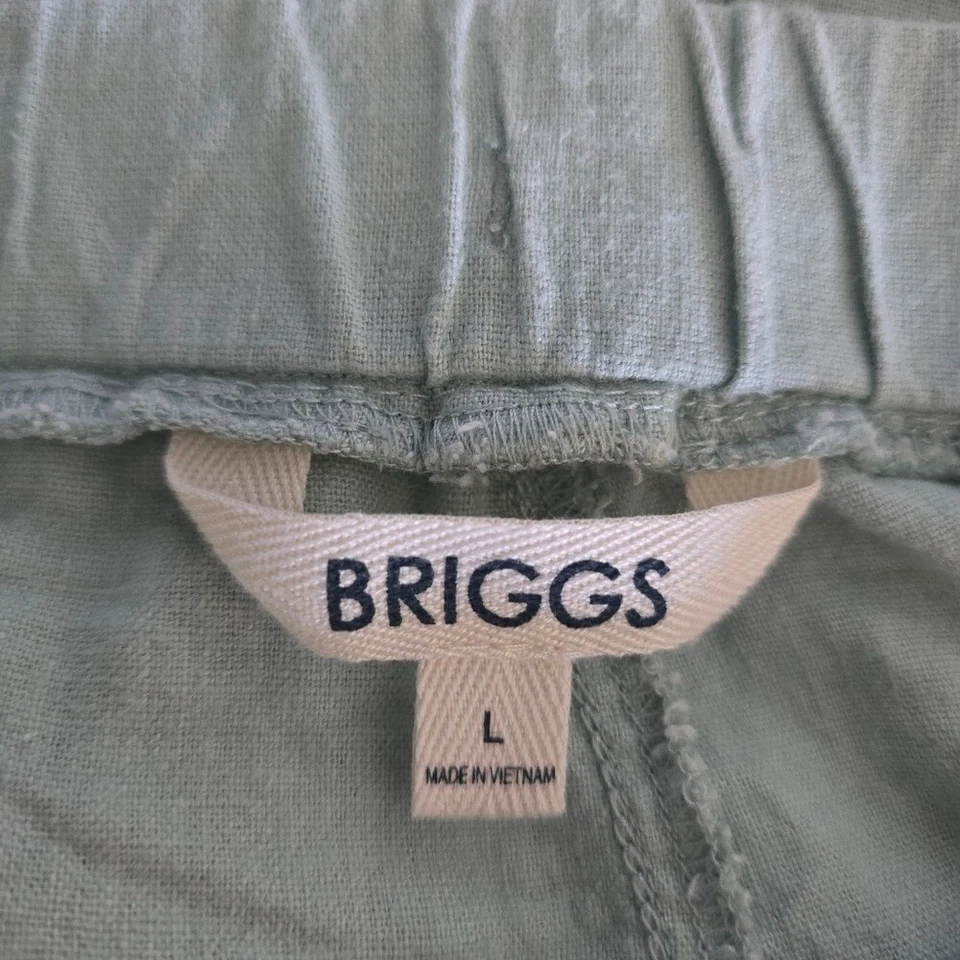 Linen Blend Shorts Elastic Waist Casual Summer Beach Shorts - Image 3 of 4