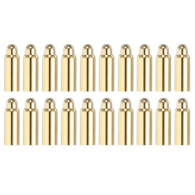 20Pcs 9mm Spring Test Probe Pin, Gold Plated Spring Loaded Thimble Pins