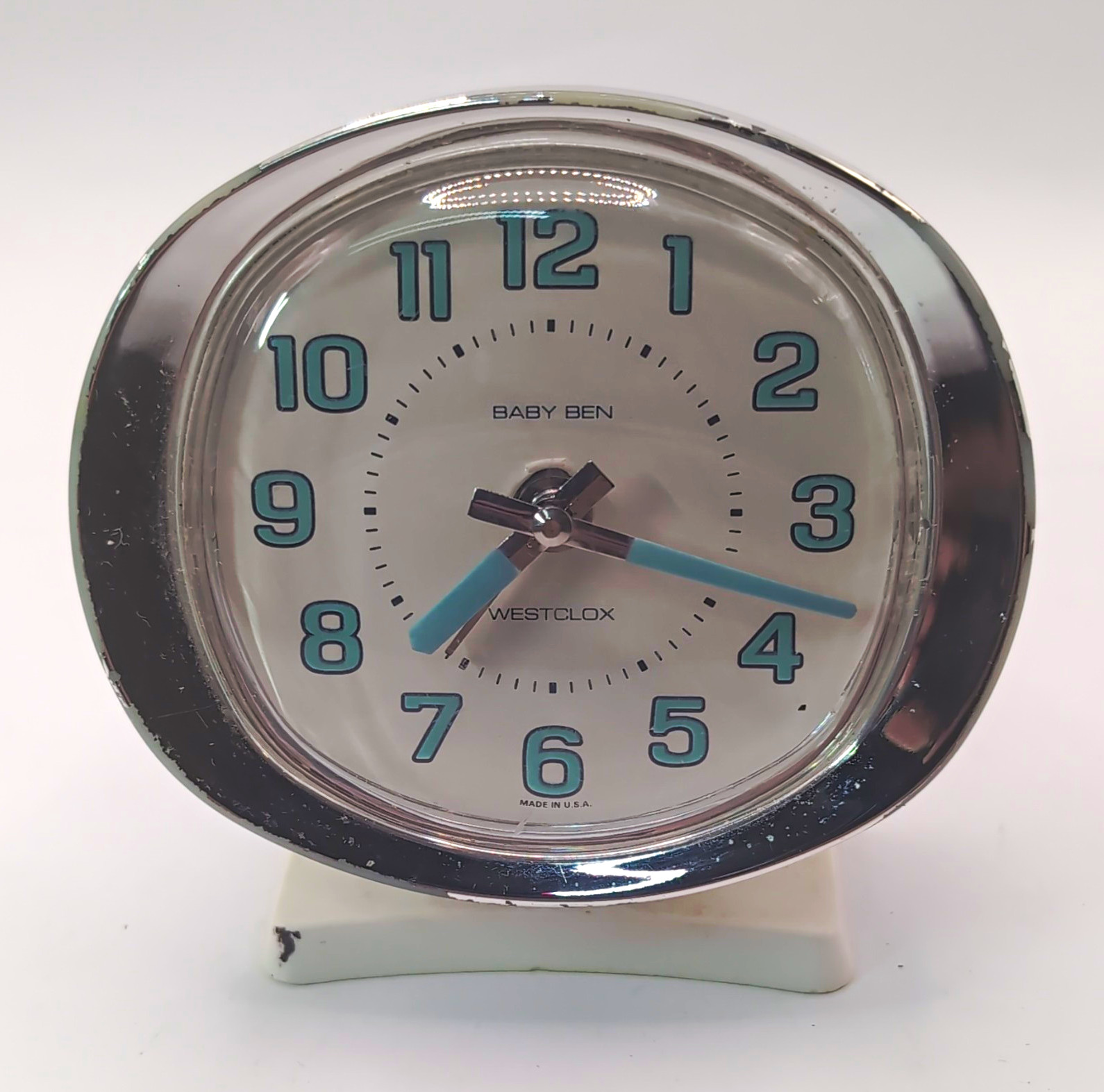 Westclox Baby Ben Vintage/Retro Analog Mechanical Wind-Up Alarm Clock Oval