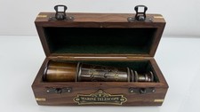 1920 Dollond London Marine Telescope Brass Spyglass Nautical Style Decor