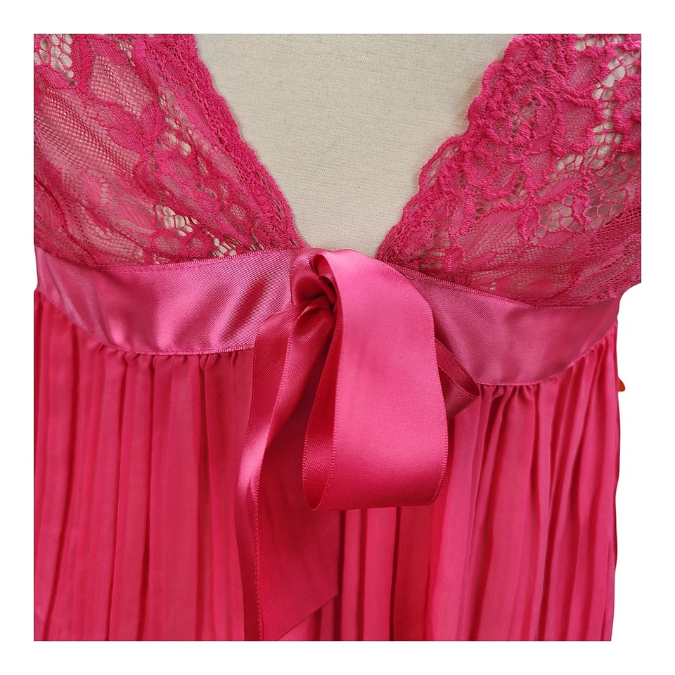 Babydoll Fredericks of Hollywood XLARGE Lazo de Encaje Transparente Coqueta Hada Sexy DEFECTUOSO Foto 3 de 4