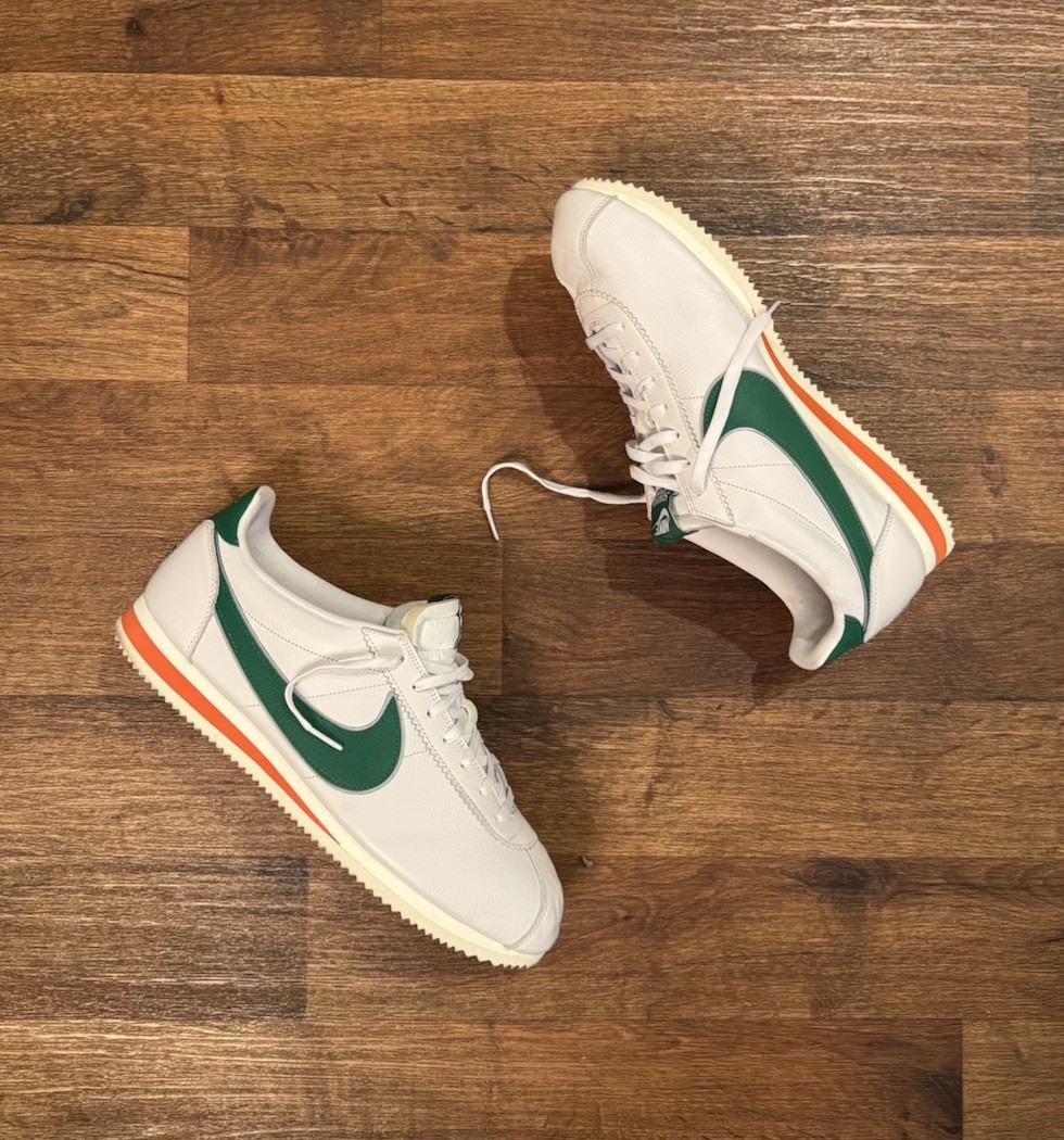 SOLD OUT Nike x Stranger Things Cortez Hawkins High White Green Mens Size 15 image 2