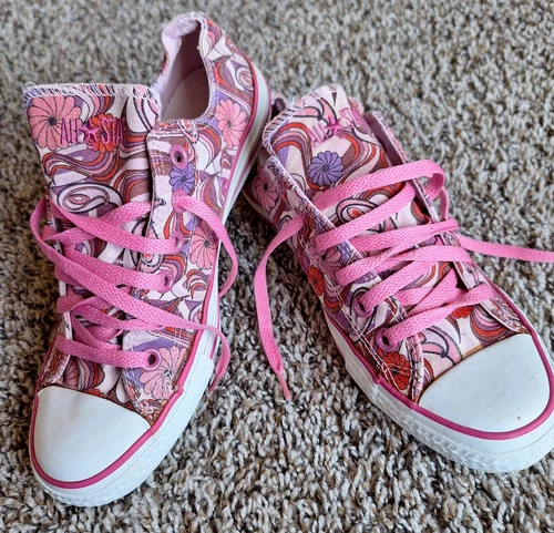 Super carino Vintage Sparkly Pink Chuck Taylor Converse 8W 6M EUC