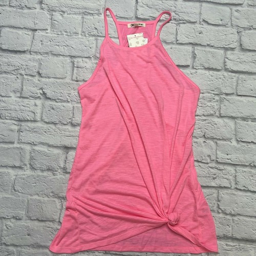 Miken COTTON CANDY Pink Juniors' Knotted High-Neck Cover-up Dress Size M NEW - Picture 2 of 6