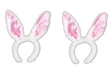 Beistle S40761AZ2, 2 Piece Plush Satin Bunny Ears, One Size Fits Most