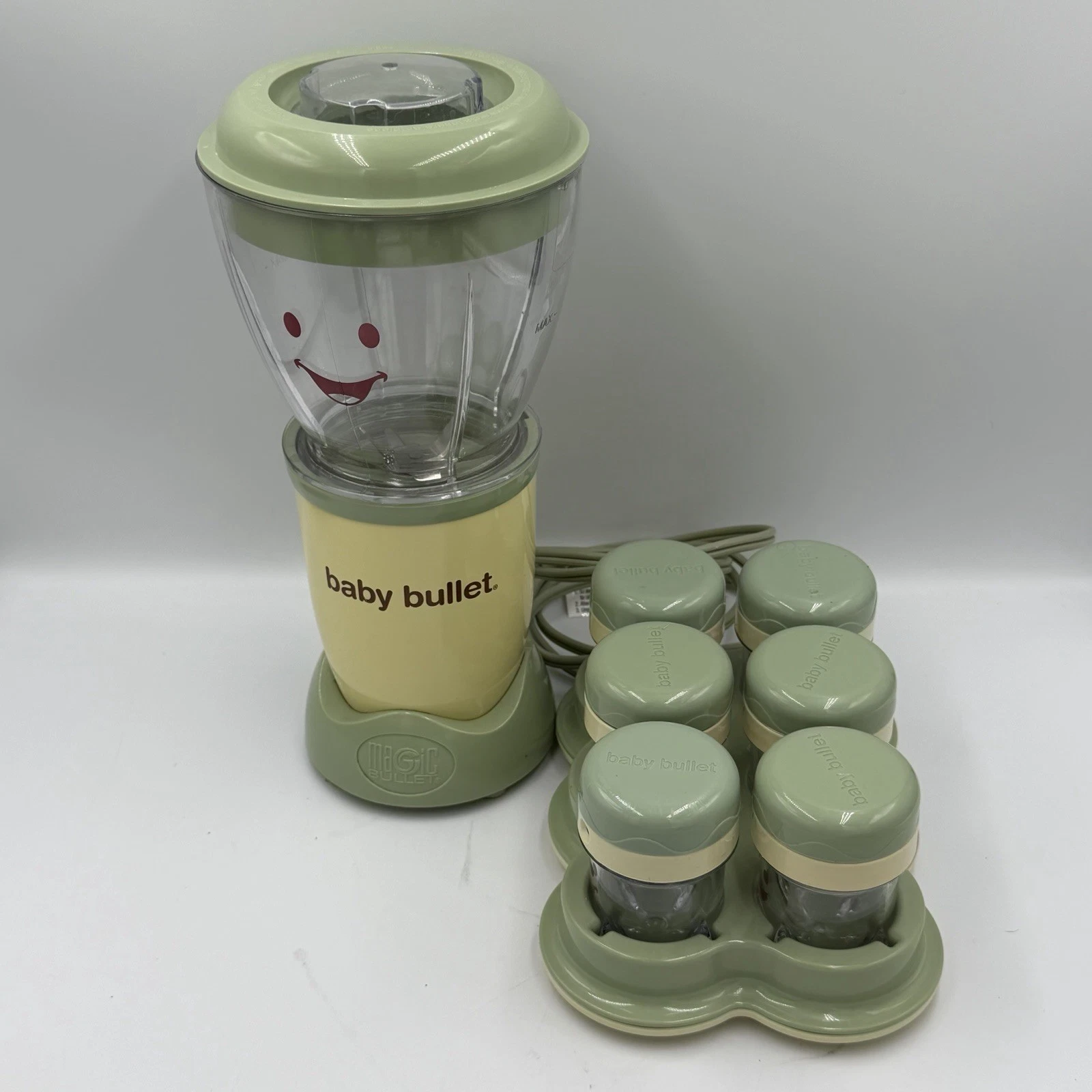 Baby Bullet Food Blender Processor System - Green 6 Storage Jars Tray
Opens in a new window or tab