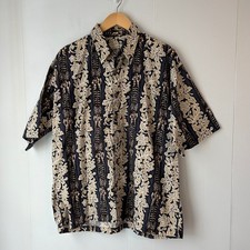 O'Neill Mens XL Hawaiian Shirt Tiki Floral Print Short Sleeve Button Down