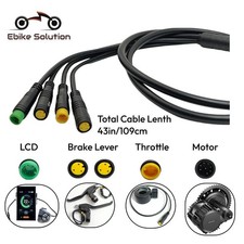 Bafang Cablaggio per 1T4 Cablaggio Mid-Drive Kit Motore Higo BBS01 BBS02 BBSHD