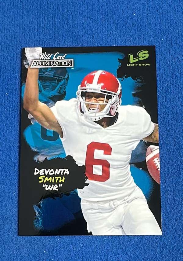 2021 Wild Card Alumination - Light Show Blue #LS 16 DeVonta Smith