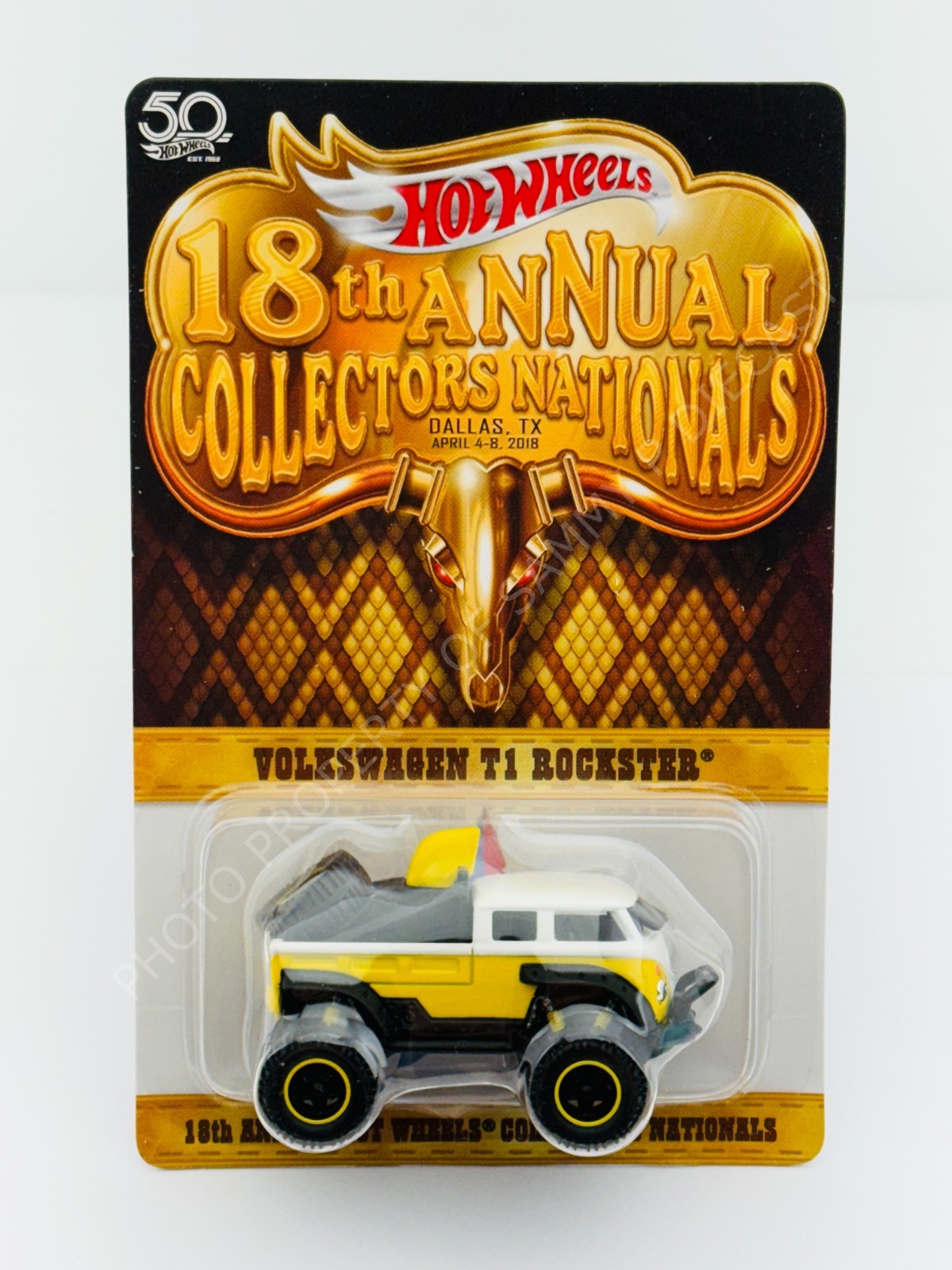 Hot Wheels 2018 18th Nationals Dallas Dinner VOLKSWAGEN T1 ROCKSTER #1968/4000 !