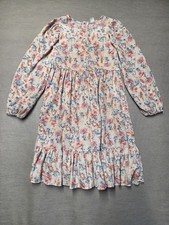 Shein Women's Dress Smocked Multicolor Double Pleated Back Zipper Floral Print