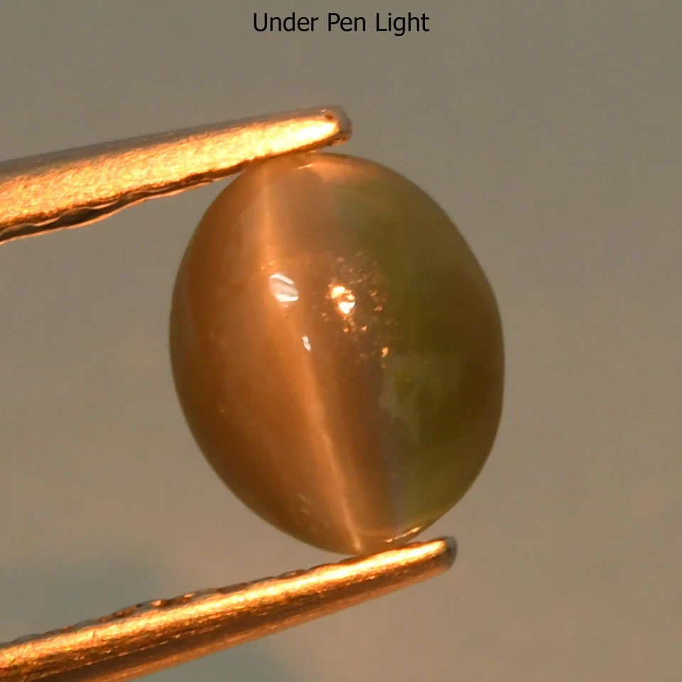 0.52 Ct IF Oval Cut 5.5 x 4.4 MM Green To Purplish Red Alexandrite Cat's Eye - image 2 of 4