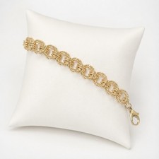 Gold Tone Chain Link Bracelet Metal Lobster C...