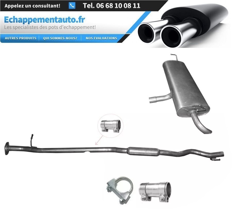 Pot d'échappement Nissan Qashqai 2.0 4x4 pour contrôle technique