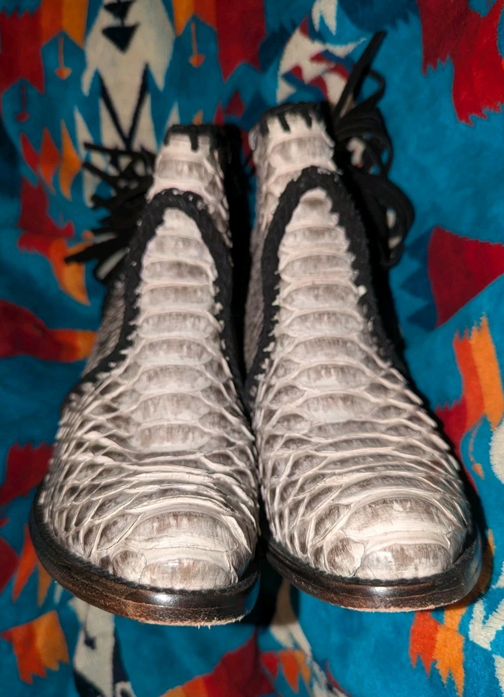 Old Gringo Python Ankle Boots Real Snakeskin Blac… - image 15