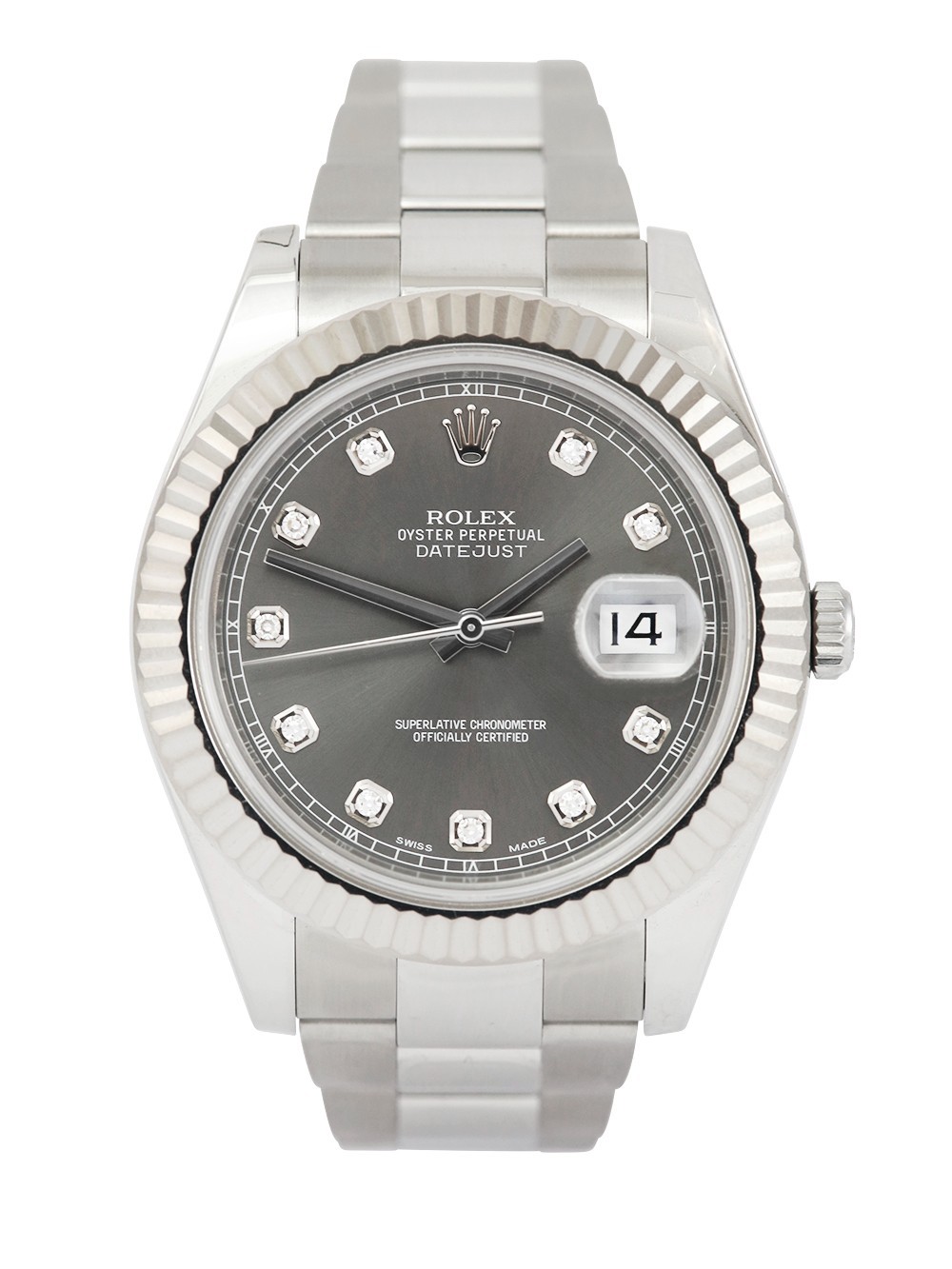 Rolex Datejust II 41mm 116334 rhodium diamond dot dial | full set 2012