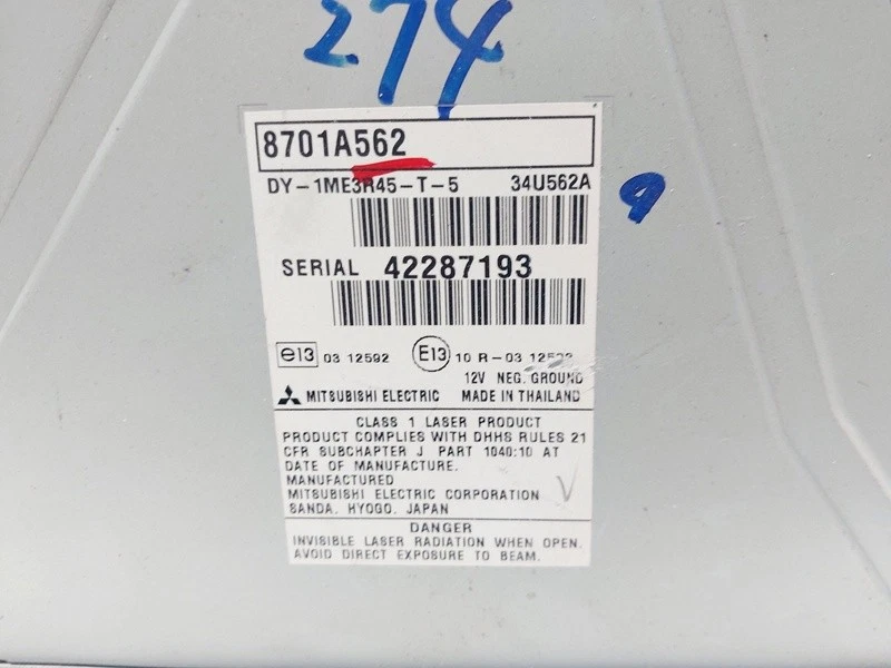 8701A562 sistema audio radio cd para CITROEN C4 AIRCROSS 1.6 HDI 2012 9325698 - Imagen 4 de 4